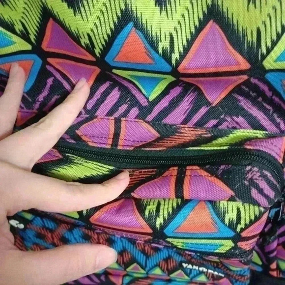 Yak Pak Backpack Bookbag Colorful Boho School Preppy Two Strap Shoulder Unique - Picture 4 of 8